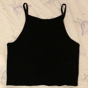 urban outfitters nikki black ribbed tank